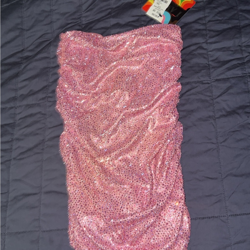 Shine rhinestone mini skirt